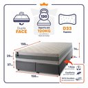 Ver imagem 3 de Conjunto Box Baú Queen Oxford Cinza 158x198x74 Espuma D33