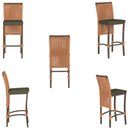 Ver imagem 5 de 6 Banqueta em Alumínio Roma Marrom Corda Náutica Tecido 13