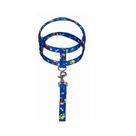 Peiteira com Guia Poliester Estampado para Cão - Imbicouros, Tamanho: 0