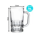 Ver imagem 2 de Jogo Caneca de Chopp Bruges Vidro 360ml 4 Unidades- Tuut