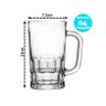 Jogo Caneca de Chopp Bruges Vidro 360ml 4 Unidades- Tuut - 2