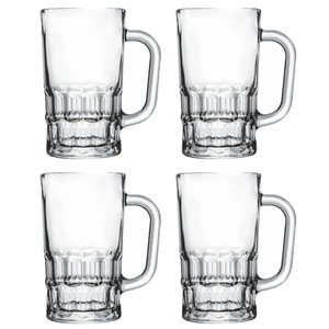 Jogo Caneca de Chopp Bruges Vidro 360ml 4 Unidades- Tuut