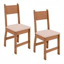 Ver imagem 2 de Kit 2 Cadeiras para Sala de Jantar Milano Fosco-poliman - Carvalho / Savana