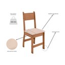 Ver imagem 3 de Kit 2 Cadeiras para Sala de Jantar Milano Fosco-poliman - Carvalho / Savana