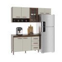 Ver imagem 3 de Cozinha Modulada Compacta Fidelitá Lisboa 3 Peças 190cm 7 Portas 3 Gavetas com Tampo