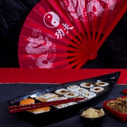 Conjunto de Barca Sushi 3,5l 6 Peças Preto em Polipropileno Linha Tropical Vem - 4
