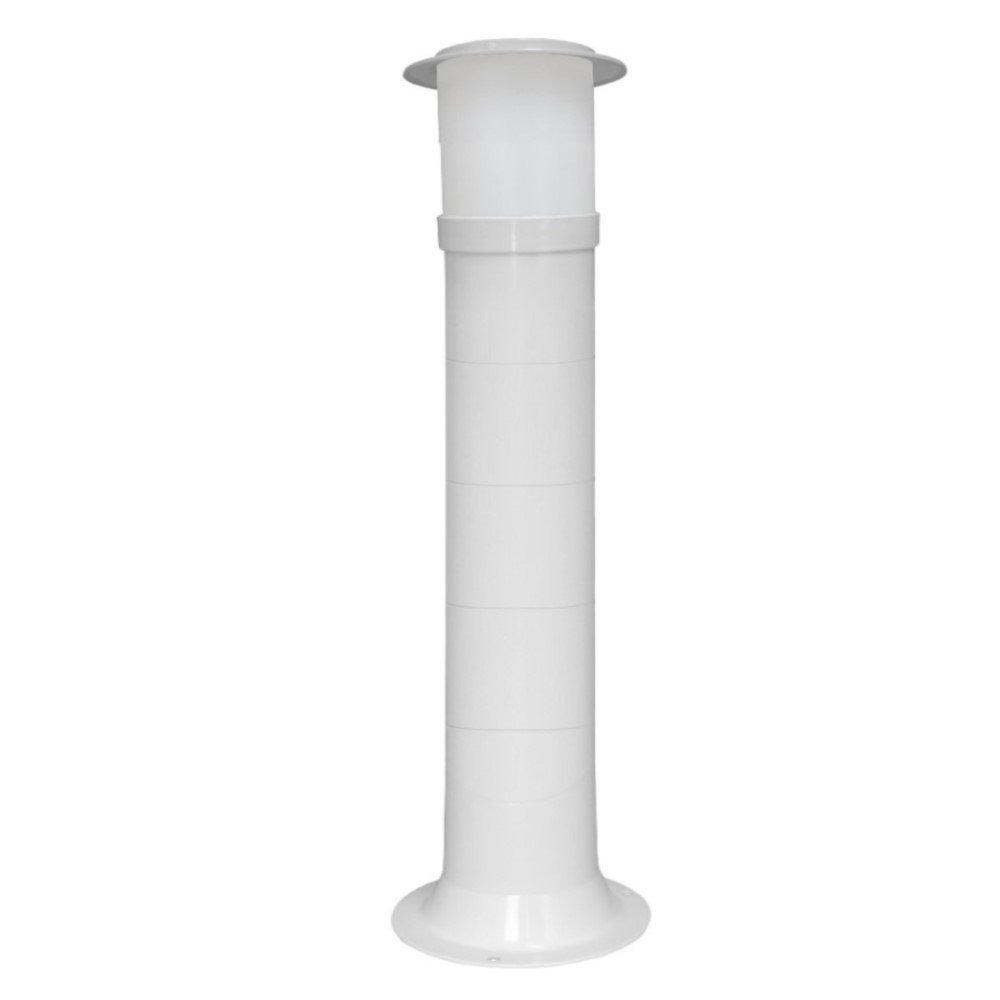 Poste Balizador Luminária Casa Sítio Jardim 50cm Branco