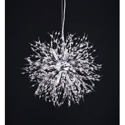 Lustre Pendente Cristal Flor Dente de Leão Cromado 8xg9 Bivolt 40cm - 4