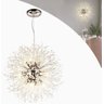 Lustre Pendente Cristal Flor Dente de Leão Cromado 8xg9 Bivolt 40cm - 1