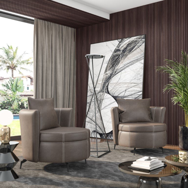 Painel Ripado Canelado/ondulado Tabaco 2750 X 445 X 9mm - 6