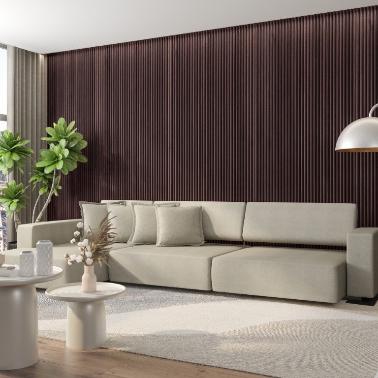 Painel Ripado Canelado/ondulado Tabaco 2750 X 445 X 9mm - 7