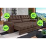 Sofá Oscar Plus 2,30m Retrátil/reclinável Suede Marrom - Xflex - 2