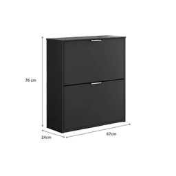 Sapateira Organizadora 2 Portas Basculante - Onix - 3