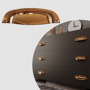 Puxador Concha Vivaro 222 - Cobre Real - 96MM