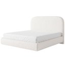 Ver imagem 2 de Cama Casal Flutuante com Cabeceira 140cm Aura W01 Bouclê Cru - Lyam Decor