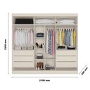 Ver imagem 4 de Guarda Roupa Oxford 6 Portas 6 Gavetas Espelhado Mdf - Mademarcs