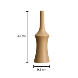 Vaso em Cerâmica Bege 33x9,5cm - 3