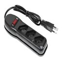 Ver imagem 1 de Filtro de Linha 3 Tomadas Pluzie Preto:bivolt/preto