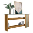 Ver imagem 2 de Aparador Buffet para Sala de Estar Frizz - 7 Decor Cumaru e Opala