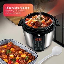 Panela de Pressão Elétrica Multifuncional Digital Hq 5 Litros Inox Hq-y5di 220v - 5