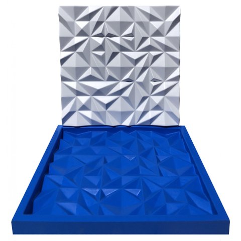 Forma Silicone Gesso Parede 3D - Esmeralda