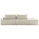 Ver imagem 5 de Sofá Ilha Modulado Milos 252cm Puff Lateral Bouclê Bege G33 - Gran Belo
