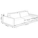 Ver imagem 4 de Sofá Ilha Modulado Milos 252cm Puff Lateral Bouclê Bege G33 - Gran Belo