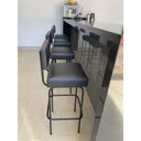 Ver imagem 2 de Banqueta Tiffany para Balcão Ferro Estofado Estilo Industrial Preto