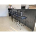 Ver imagem 3 de Banqueta Tiffany para Balcão Ferro Estofado Estilo Industrial Preto