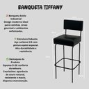 Ver imagem 4 de Banqueta Tiffany para Balcão Ferro Estofado Estilo Industrial Preto