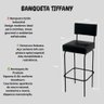 Banqueta Tiffany para Balcão Ferro Estofado Estilo Industrial Preto - 4