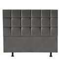 Ver imagem 1 de Cabeceira Estofada Cama Box Casal King 195cm Espanha Corino Cinza Escuro- Mabe Magazine