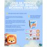 Jogo da Memória Cognitivo Infantil Bichinhos Coloridos 6 Pares Peças Grandes - 3