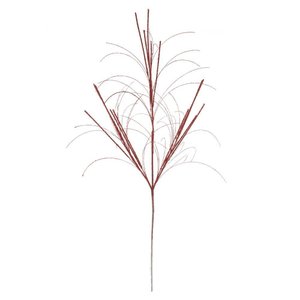 Haste de Natal Grass com Glitter Vermelho 95cm