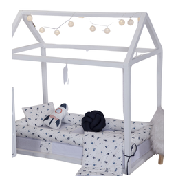 Kit Protetor de Mini Cama 100% Algodão Percal 200 Fios Rolinho Moderninhos 08 Peças:space - 4