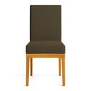 Ver imagem 3 de Cadeira de Jantar Brisa Linho Base de Madeira - Pallazio Cor:Marrom Café