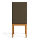 Ver imagem 5 de Cadeira de Jantar Brisa Linho Base de Madeira - Pallazio Cor:Marrom Café