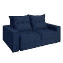 Ver imagem 2 de Sofá Retrátil Reclinável 2 Lugares Viena Evidence Suede Azul Marinho
