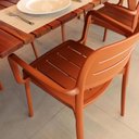 Ver mais imagens de Jogo 4 Cadeiras Tramontina Amélia Terracota Braços Jardim