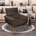 Ver imagem 1 de Poltrona Decorativa Cuba Suede Marrom - MV Estofados Shop