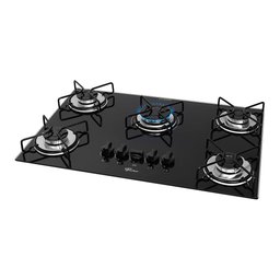 Cooktop a Gás Fischer Fit Line com 5 Bocas Preto Bivolt 36360[102676] - 1