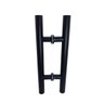 Puxador 40 Cm Inox Porta Vidro Pivotante H Tubular Preto - 4