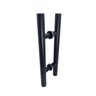 Puxador 40 Cm Inox Porta Vidro Pivotante H Tubular Preto - 5