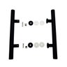 Puxador 40 Cm Inox Porta Vidro Pivotante H Tubular Preto - 3