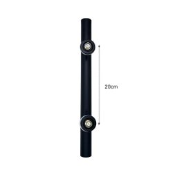 Puxador 40 Cm Inox Porta Vidro Pivotante H Tubular Preto - 7