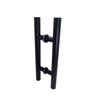 Puxador 40 Cm Inox Porta Vidro Pivotante H Tubular Preto - 1