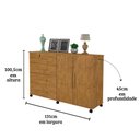 Ver imagem 2 de Comoda Bronze Cor:ipe Mizza Decor - Armário para Quarto