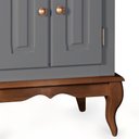 Ver imagem 4 de Gabinete para Banheiro 2 Portas com Espelheira Dália 3057 - Cinza/imbuia Glazer