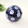 Bola Decorativa Azul e Branco Floral 10cm Porcelana D - 3