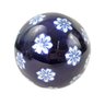 Bola Decorativa Azul e Branco Floral 10cm Porcelana D - 1